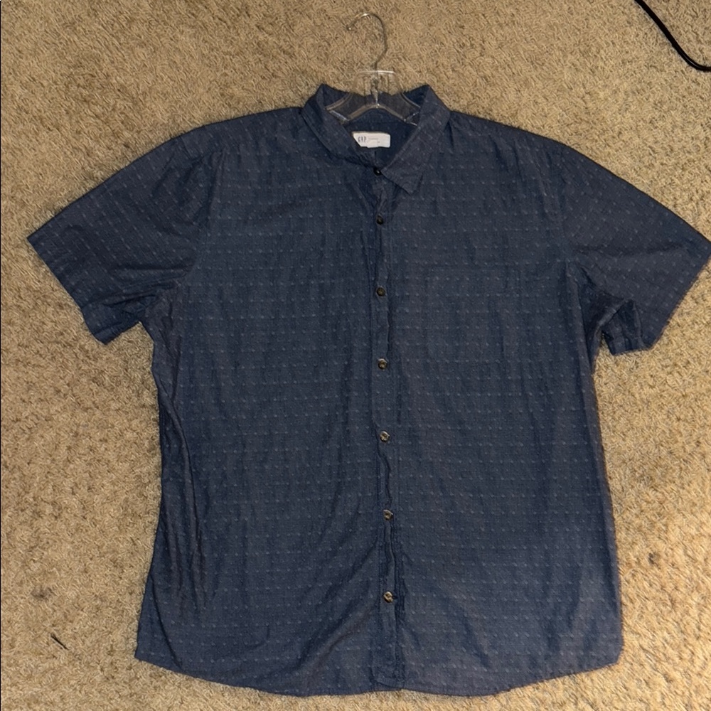 Gap- Men's Blue Button-Up Shirt Gap